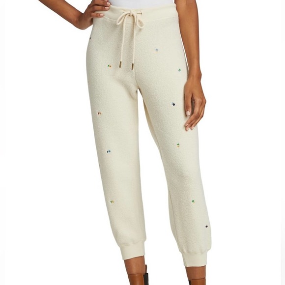 The Great. Faux Shearling Cropped Sweatpants - Picture 2 of 6